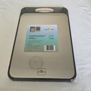 Yonta Shop 304 Stainless Steel & Wheat Straw TPR Double Sided Cutting Board New